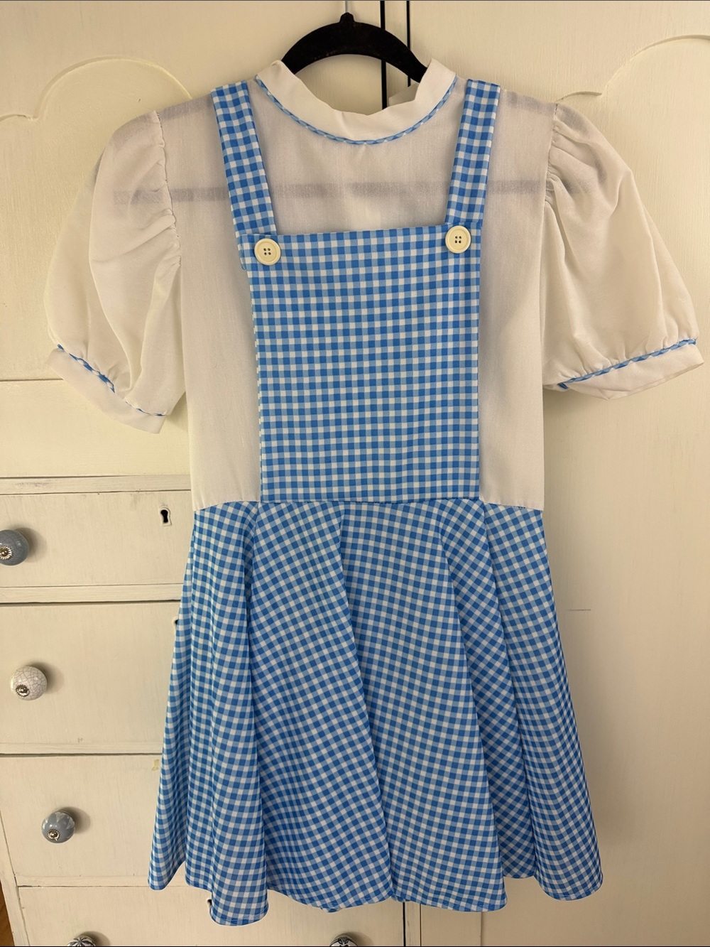 Dorothy The Wizard of Oz Blue Gingham Pinafore handmade